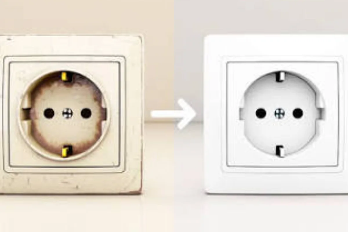 Eski ve yenilenmiş elektrik prizinin karşılaştırması